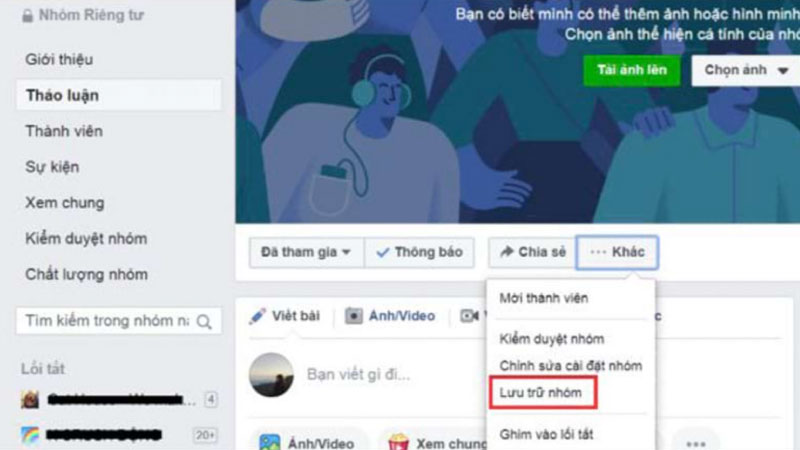 Cách lưu trữ nhóm trên Facebook thay vì xóa
