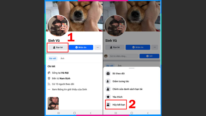 Cách xóa kết bạn trên Messenger qua Facebook