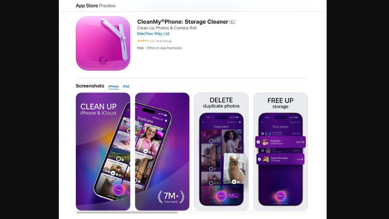 Sử dụng phần mềm dọn dẹp để thực hiện cách xóa phần khác trên iphone