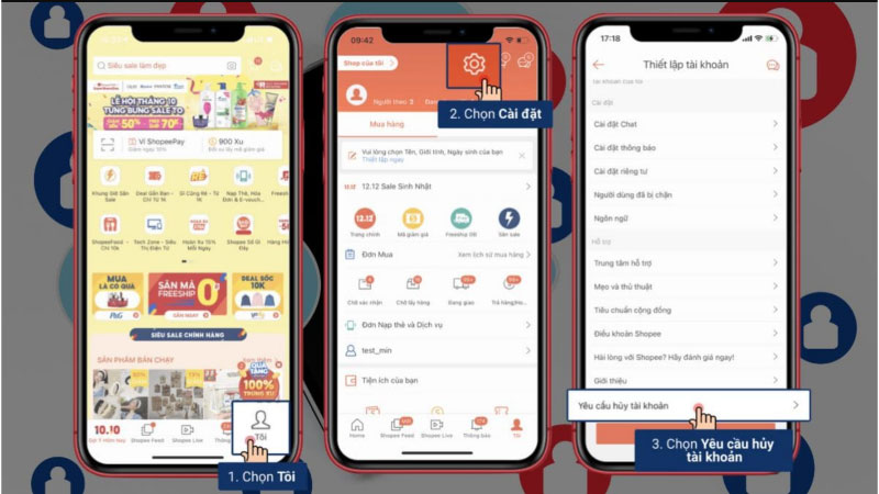 Cách xóa tài khoản Shopee hoàn toàn