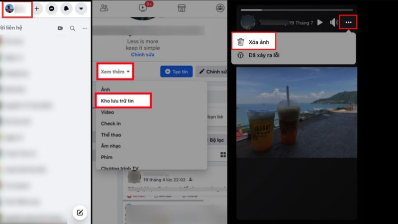 Cách Xóa story cũ trên Facebook bằng máy tính