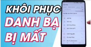 khôi phục danh bạ đã xóa trên google