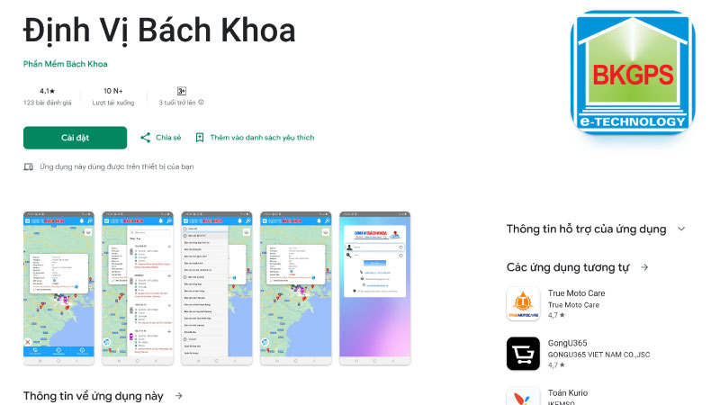 Hướng dẫn tải Định Vị Bách Khoa cho Android