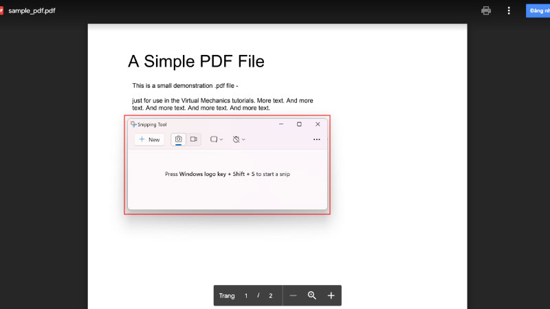 Sử dụng tính năng chụp màn hình (Screenshot)