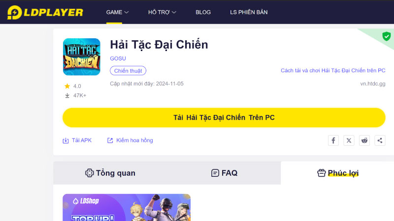 Hướng dẫn cách tải Hải Tặc Đại Chiến trên PC