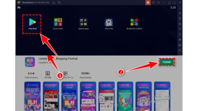 Tải Lazada về máy tính trên trình giả lập