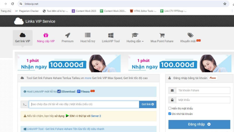 LinksVip.net - Dịch vụ tải nhanh Fshare không lo gián đoạn