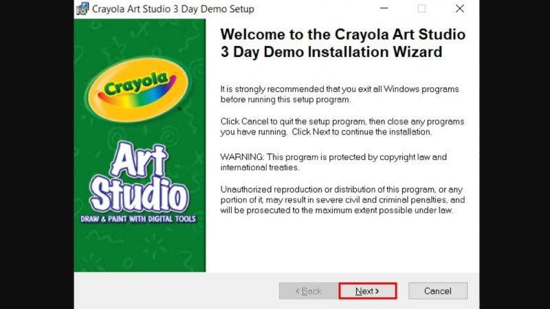 Hướng dẫn cài đặt phần mềm Crayola Art Studio sau khi tải
