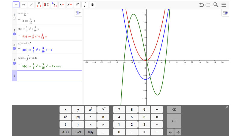 Các tính năng chính của GeoGebra