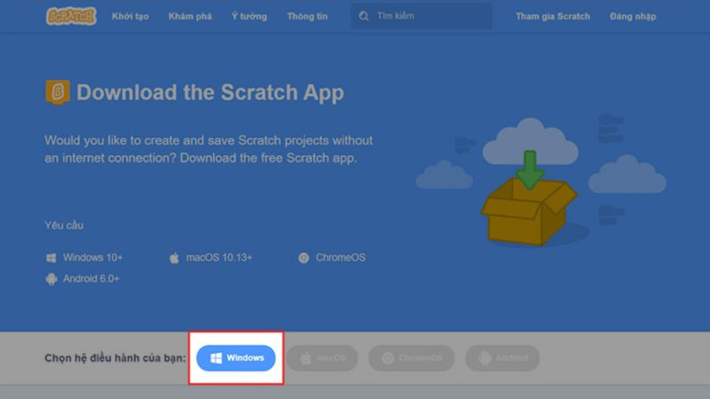 Tải phần mềm Scratch 3.0 trên máy tính