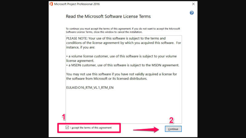 Cách Cài Đặt Microsoft Project sau khi tải