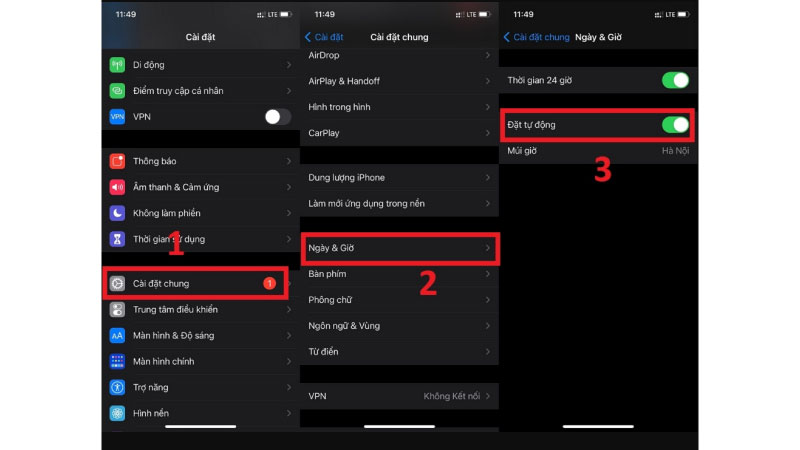Cấu hình lại ngày, giờ trên thiết bị để sửa lỗi tại sao App Store không tải được ứng dụng