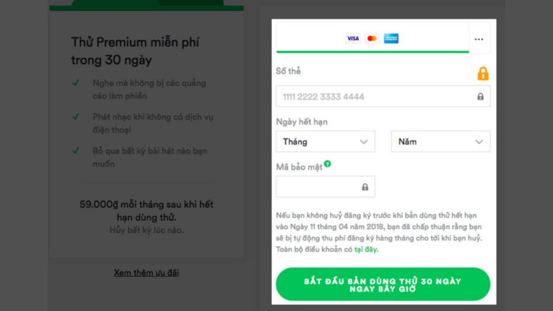 Dùng thử miễn phí Spotify Premium