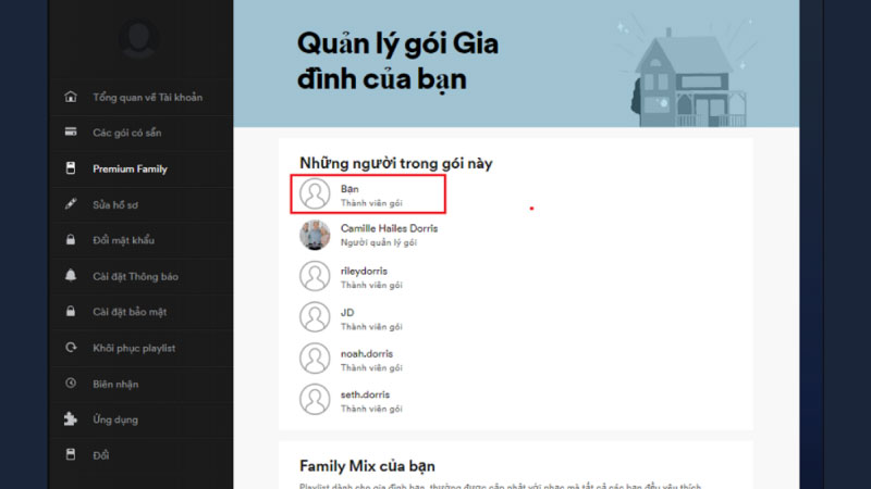 Sử dụng tài khoản Spotify Premium chia sẻ
