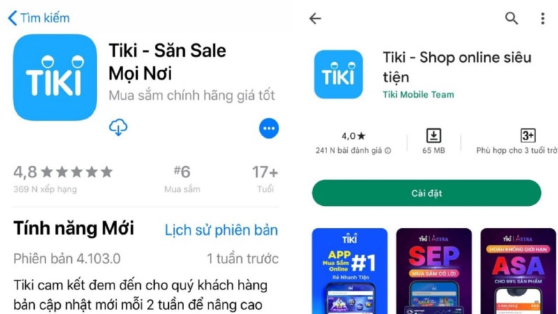 Hướng dẫn tải Tiki trên điện thoại Android