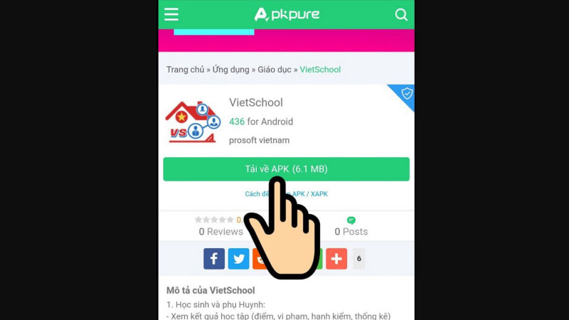 Cách tải Vietschool APK trên Android