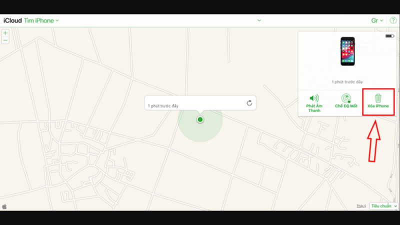 Hướng dẫn chi tiết cách xóa iPhone từ xa qua iCloud 2