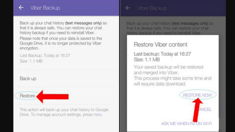 Cách lấy lại tin nhắn Viber đã xoá qua bản sao lưu Viber