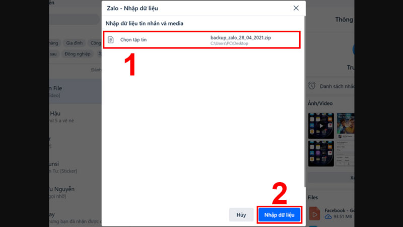 Cách thu hồi tin nhắn trên zalo khi đã xoá trên Máy Tính
