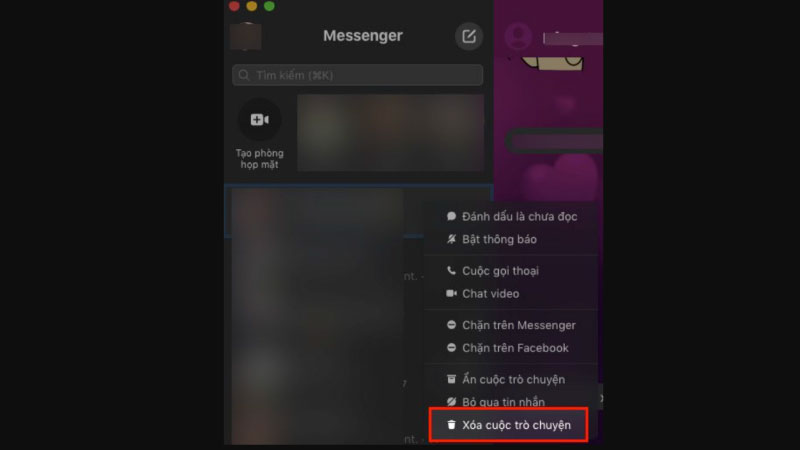 Cách xóa lịch sử cuộc gọi trên Messenger trên máy tính (Web)