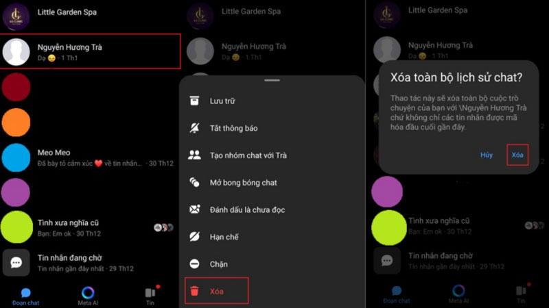 Xóa người lạ trên Messenger - Cách xoá danh bạ messenger