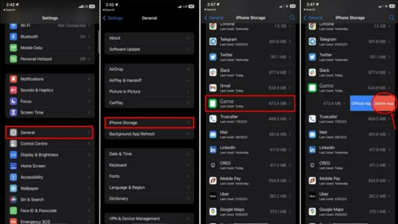 Hướng dẫn cách gỡ game từ Cài đặt trên iOS - Cách xoá dữ liệu game trên iOS