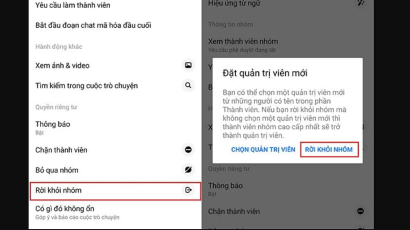 Các cách xoá group trên Messenger 2