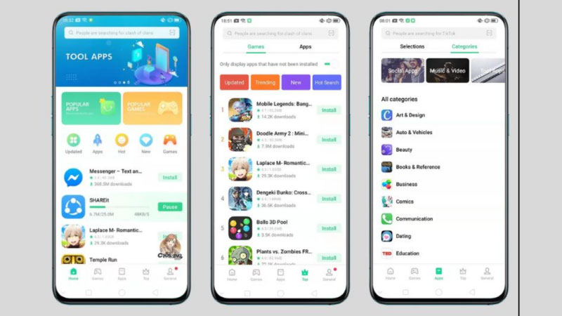Cách Xóa ứng dụng qua Oppo App Store