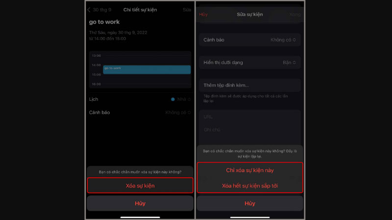 Cách xóa sự kiện trên lịch iPhone 2