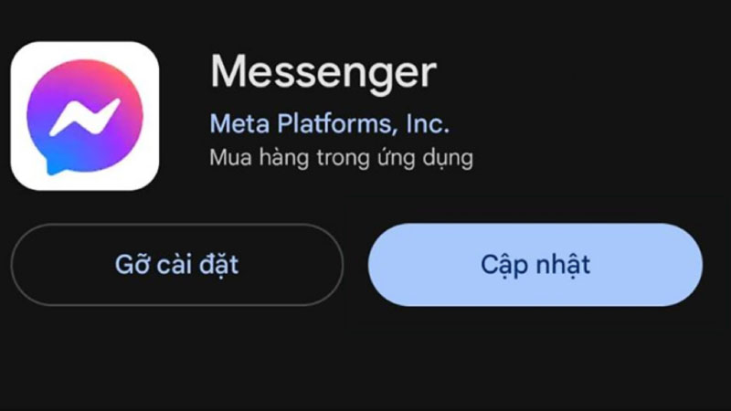 Cài đặt lại ứng dụng Messenger - Không xóa được tin nhắn trên Messenger