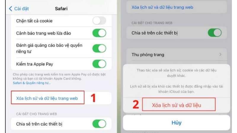 Hướng dẫn cách xóa cookie trên Safari trên iPhone, iPad