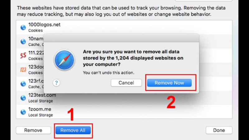 Cách xóa cookie trên Safari trên MacBook