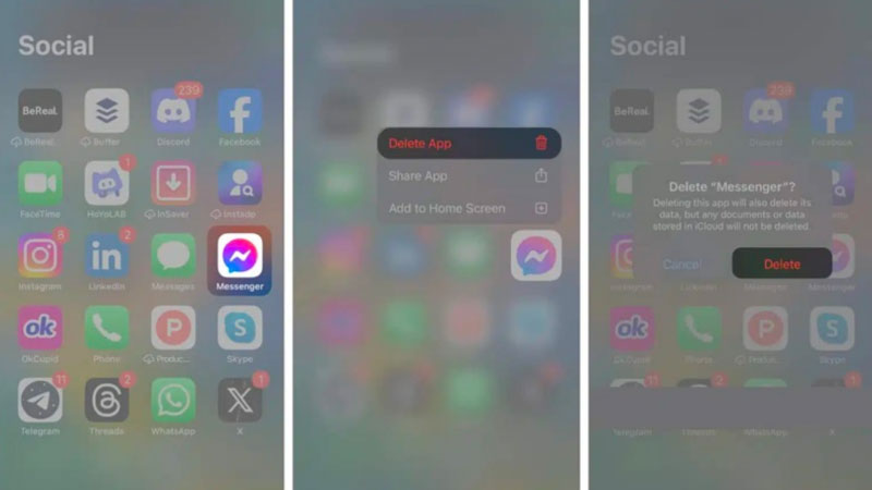 Hướng dẫn chi tiết cách xóa Messenger trên iPhone 1