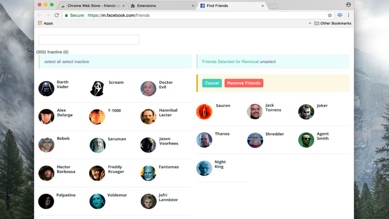 Cách xóa tất cả bạn bè trên Facebook trong 5s
