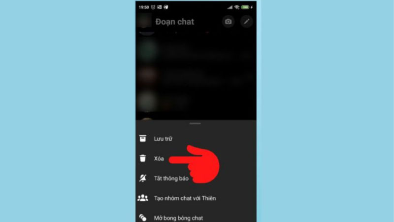 Cách xóa tin nhắn Messenger trên điện thoại Android
