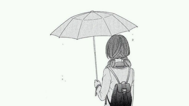 Ảnh anime buồn phong cách tối giản (Minimalist Sad Anime Art)