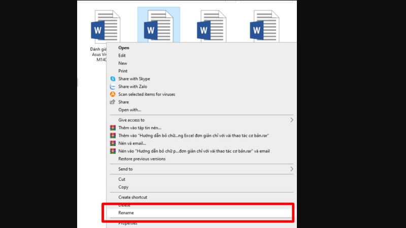 Cách Đổi tên file Word một cách đơn giản thông qua Windows Explorer