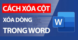 cách xóa cột trong word