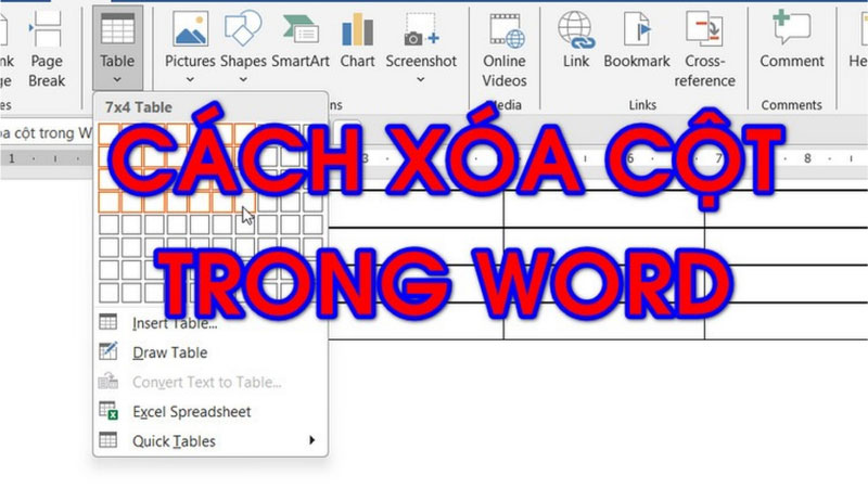 Lý do cần biết cách xóa cột trong Word