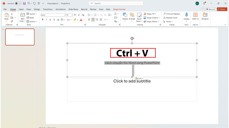Chuyển Word sang PPT thủ công 2