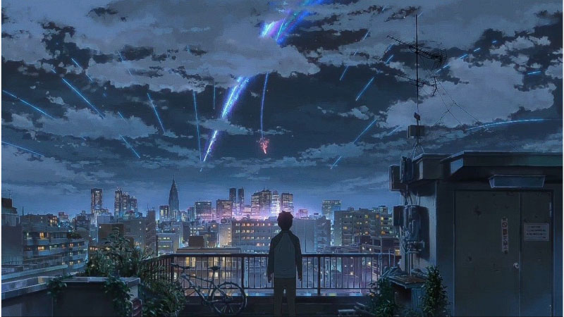 Ảnh bầu trời đêm đẹp anime 4