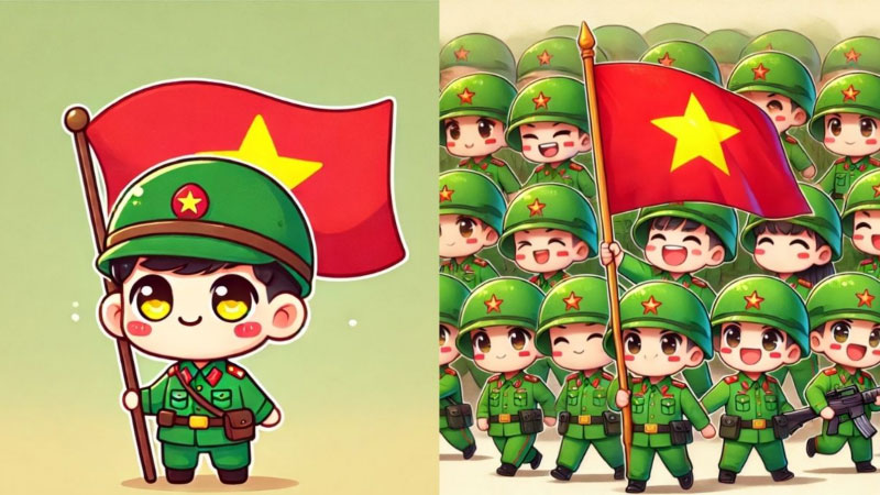 hình ảnh chú bộ đội 7