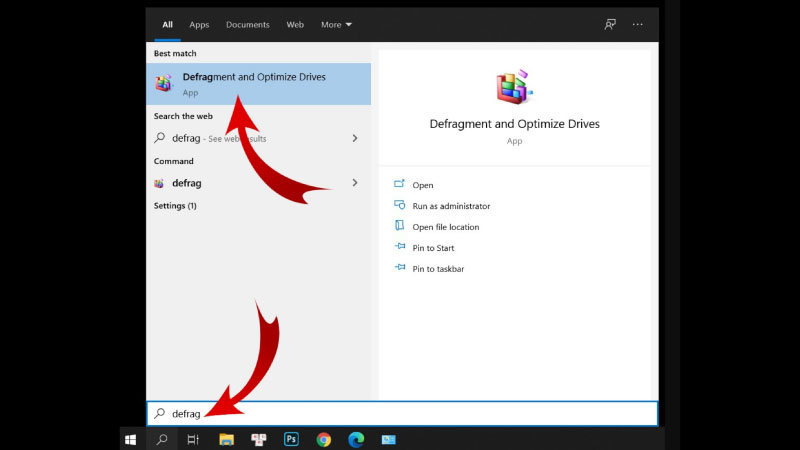 chống phân mảnh ổ cứng win 10 2