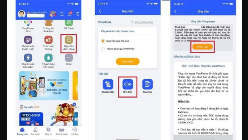 cách ứng tiền vina 2