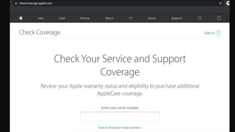 check bảo hành Apple online 1