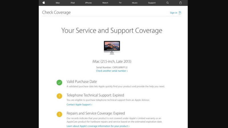 check bảo hành Apple online 2