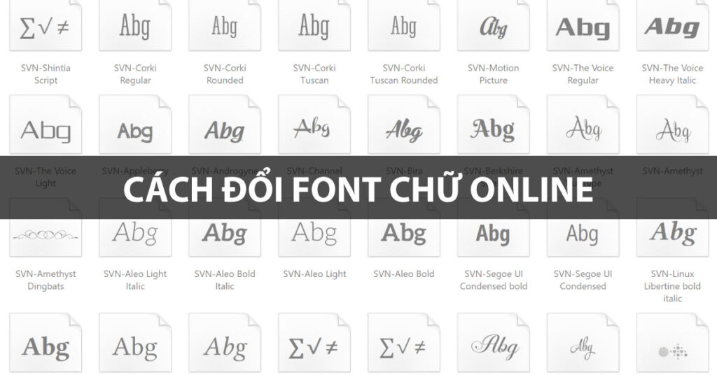 chuyển font chữ online