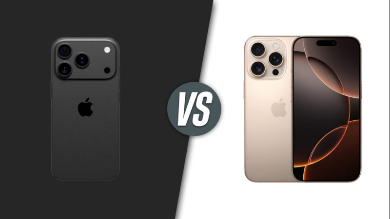 so sánh iphone 17 pro và 16 pro 2