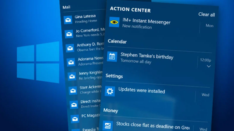 tắt thông báo win 10 1