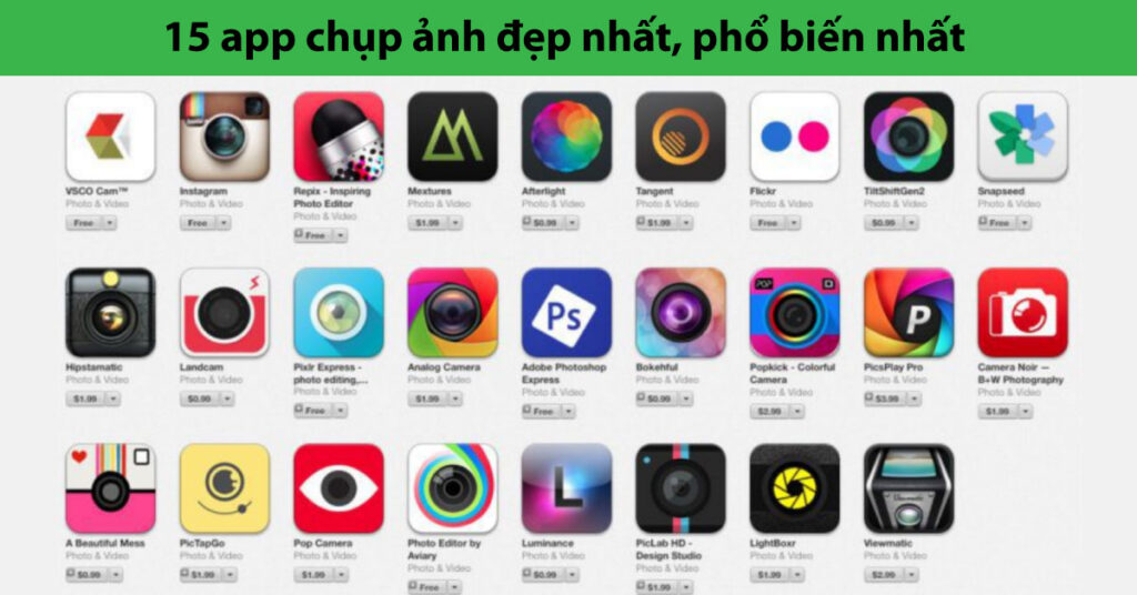 app chụp ảnh đẹp